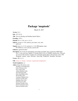 Package `maptools`