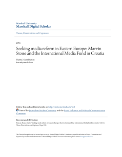 Marvin Stone and the International Media Fund in Croatia