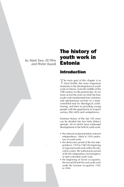 The history of youth work in Estonia
