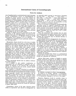 Notes for Authors - IUCr Journals