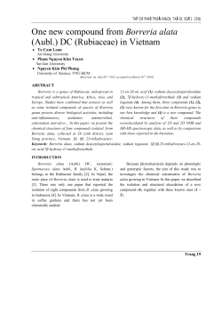 One new compound from Borreria alata (Aubl.) DC (Rubiaceae) in