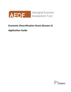 Economic Diversification Grant (Stream 2