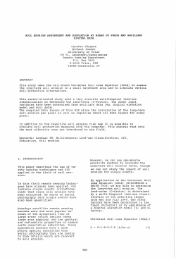 SOIL EROSION ASSESSMENT AND SIMULATION BY MEANS OF