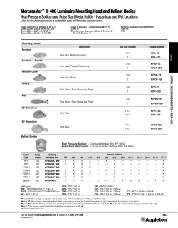 Mercmaster&trade; III 400 Luminaire Mounting Hood and