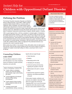Oppositional Defiant Syndrome