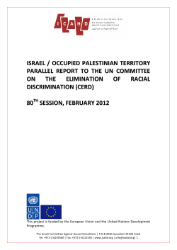 israel / occupied palestinian territory parallel report to the un