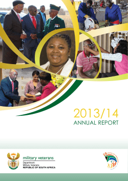 annual report - The Department of Military Veterans