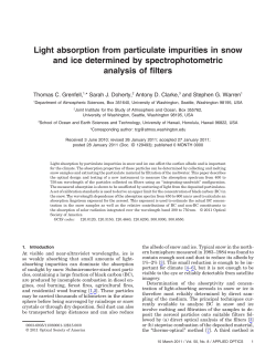 Light absorption from particulate impurities in snow and ice