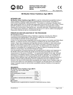 BD Mueller Hinton Fastidious Agar (MH-F)