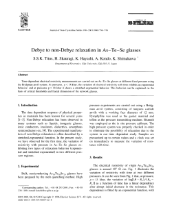 Debye to non-Debye relaxation in As-Te