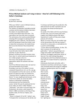 Prince Michael Jackson can`t sing or dance – How