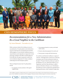 Be a Good Neighbor to the Caribbean