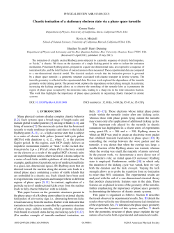Chaotic ionization of a stationary electron state via a phase space
