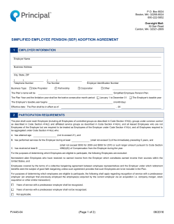 simplified employee pension (sep) adoption agreement