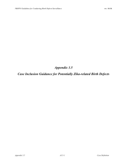 Appendix 3.5 Case Inclusion Guidance for Potentially Zika