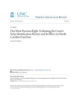 Our Most Precious Right: Evaluating the Court`s Voter Identification