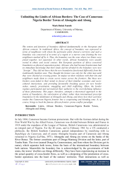 Unlimiting the Limits of African Borders: The Case of Cameroon
