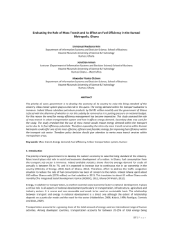 Evaluating the Role of Mass Transit and its Effect on Fuel Efficiency