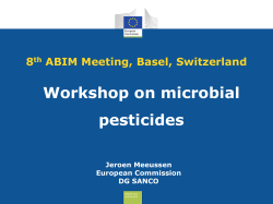 Feedback from the OECD/ EU COM Microbials Stockholm