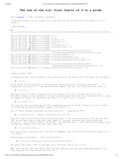 The sum of the a(n) first digits of S is a prime