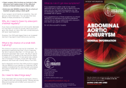 Abdominal aortic aneursym - general information