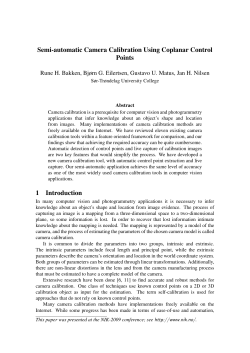 Semi-automatic Camera Calibration Using Coplanar Control Points