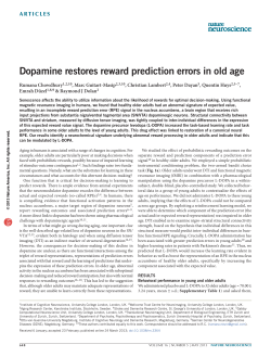 Dopamine restores reward prediction errors in old age