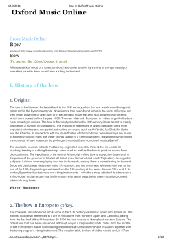 Bow in Oxford Music Online