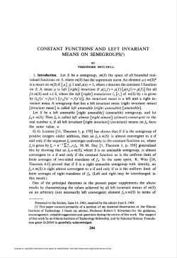 means on semigroups - American Mathematical Society