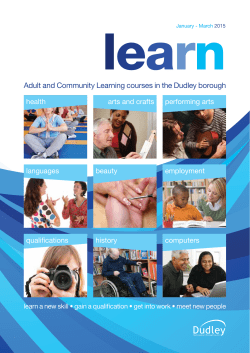 Adult and Community Learning courses in the Dudley borough