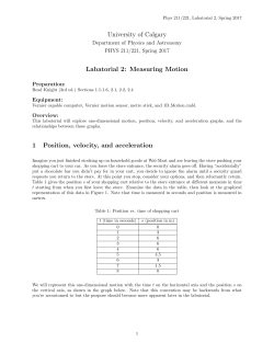 University of Calgary Labatorial 2: Measuring