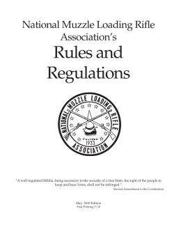 Rules and Regulations - National Muzzle Loading Rifle Association