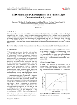 LED Modulation Characteristics in a Visible