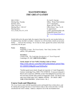 masterworks the great gatsby