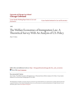 The Welfare Economics of Immigration Law: A