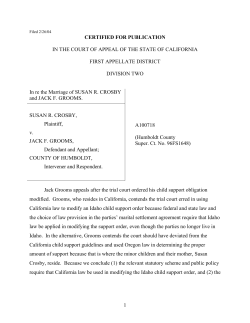 IN RE: the MARRIAGE OF Susan R. CROSBY AND Jack F
