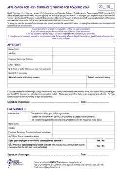 application for heyh ssprd (cpd) funding for academic year applicant