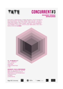 Concurrent: Exchanges through Improvisation Schedule