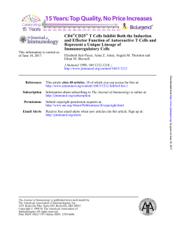 CD4 + CD25 + T cells inhibit both the induction and effector function