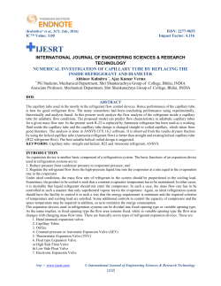 numerical investigation of capillary tube by replacing the