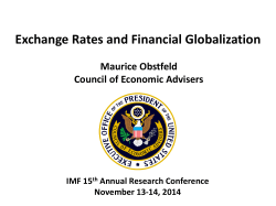Exchange Rates and Financial Globalization