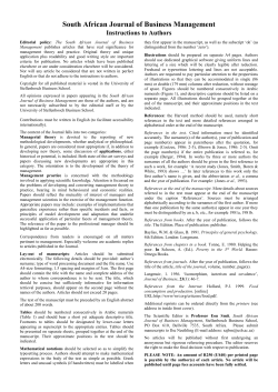 Instructions - University of Stellenbosch Business School