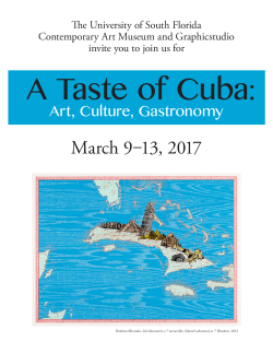 March 9‒13, 2017 - USF Institute for Research in Art