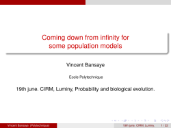 Coming down from infinity for some population models
