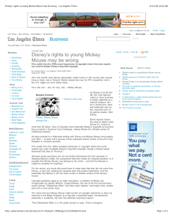 Disney`s rights to young Mickey Mouse may be wrong - Los
