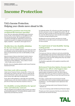 Income Protection - Accelerated Protection