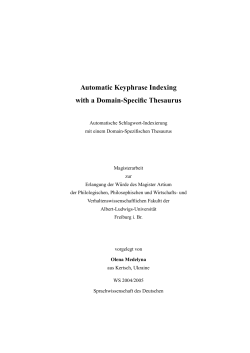 Automatic Keyphrase Indexing with a Domain