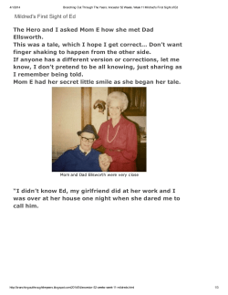 Mildred`s First Sight of Ed The Hero and I asked