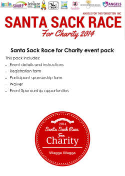 Santa Sack Race for Charity event pack