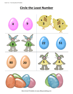 Circle the Least Number 9 2 4 8 20 80 5 4 3 6 22